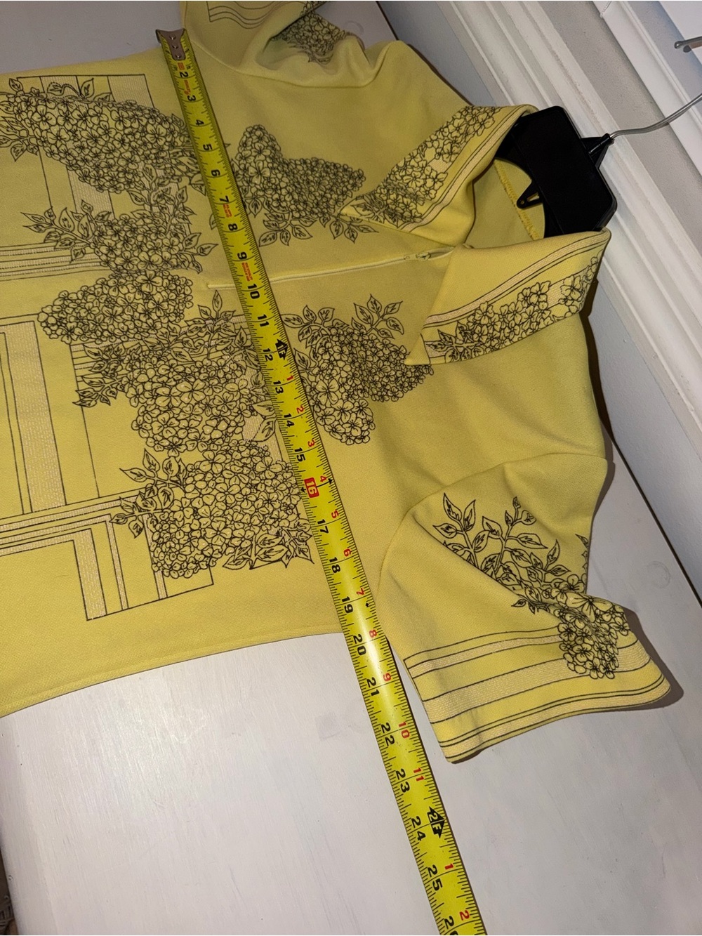 Vintage 70s Shirt Mens M / L Yellow Brown Floral Dagger Collar Hawaiian Retro - Picture 6 of 10